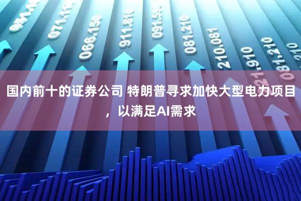 国内前十的证券公司 特朗普寻求加快大型电力项目，以满足AI需求